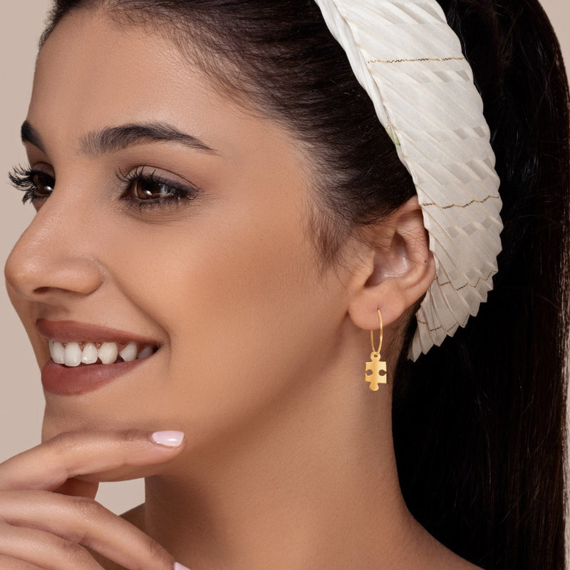 Gold Puzzle earrings