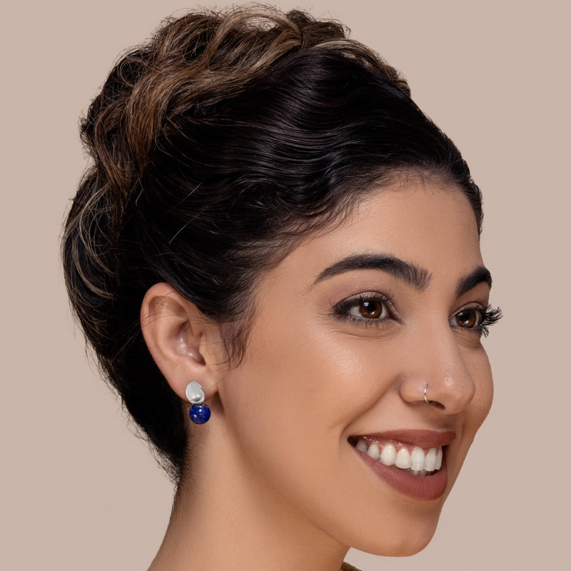 Earrings on a model