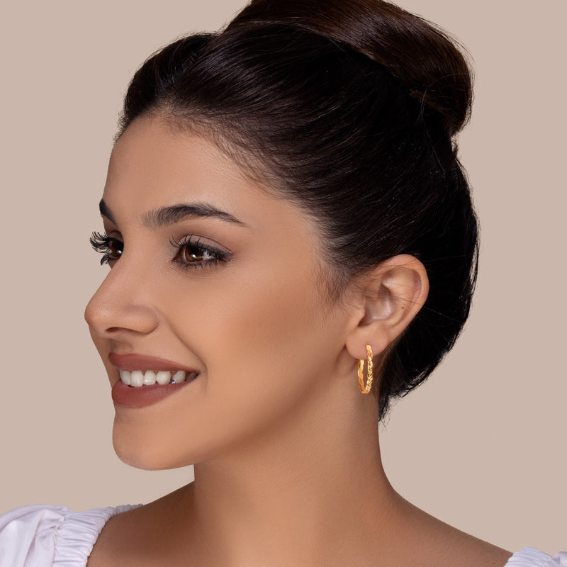Gold braid earrings