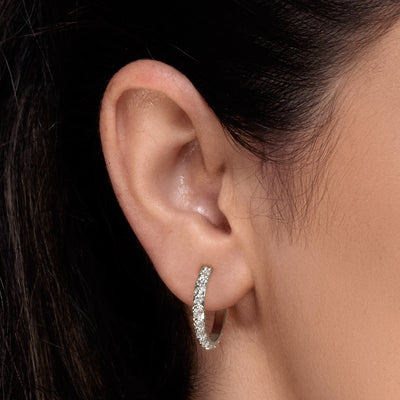 flower hoop earrings
