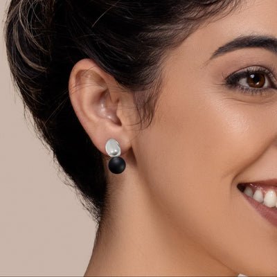 Earrings on a model
